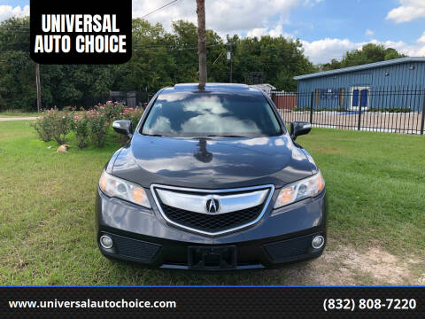 2013 Acura RDX for sale at UNIVERSAL AUTO CHOICE in Houston TX