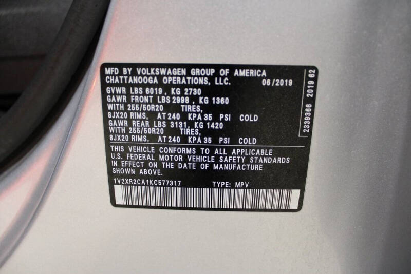 2019 Volkswagen Atlas V6 SE R-Line 4Motion