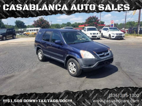 2004 Honda CR-V for sale at CASABLANCA AUTO SALES in Greensboro NC