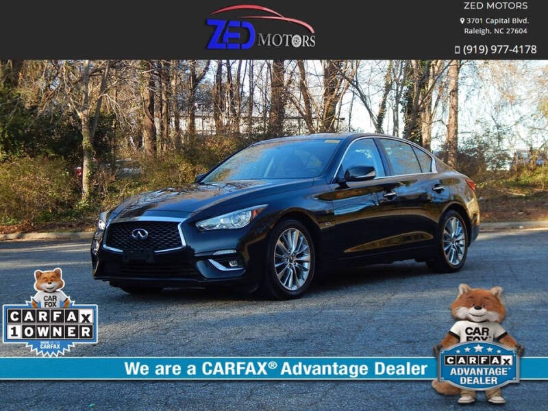 2019 Infiniti Q50 for sale at Zed Motors in Raleigh NC