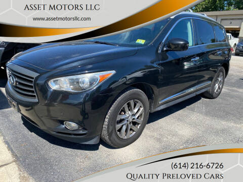 2013 Infiniti JX35 for sale at ASSET MOTORS LLC in Westerville OH