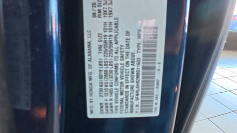 2021 Honda Odyssey Touring