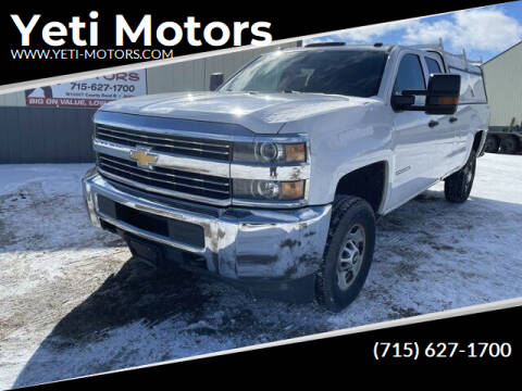 2016 Chevrolet Silverado 2500HD for sale at Yeti Motors in Deerbrook WI