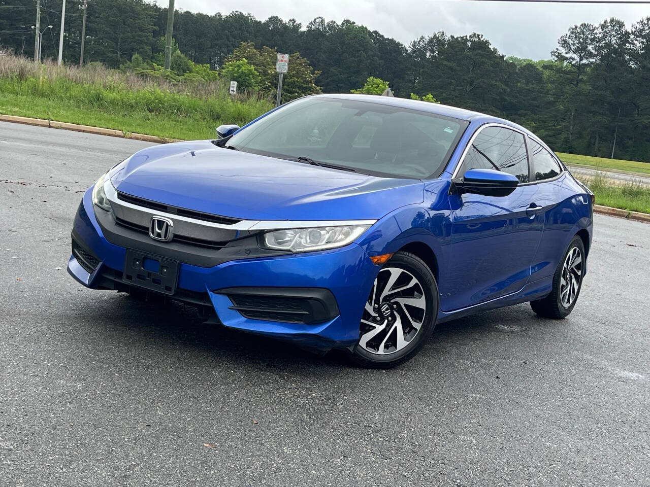 Blue 2016 Honda Civic LX-P LX-P 2dr Coupe 1