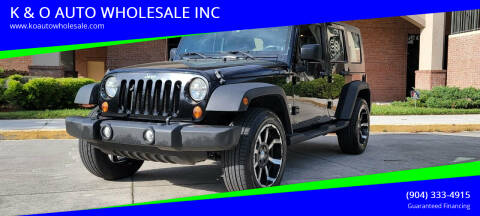 2010 Jeep Wrangler Unlimited for sale at K & O AUTO WHOLESALE INC in Jacksonville FL