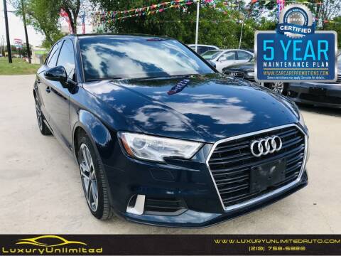 2017 Audi A3 for sale at LUXURY UNLIMITED AUTO SALES in San Antonio TX