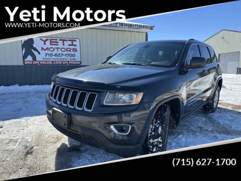 2014 Jeep Grand Cherokee for sale at Yeti Motors in Deerbrook WI