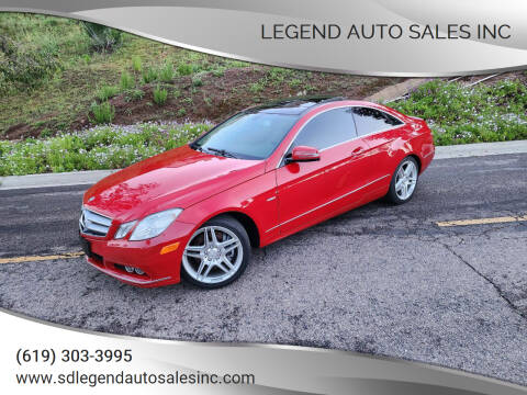 2010 Mercedes-Benz E-Class for sale at Legend Auto Sales Inc in Lemon Grove CA