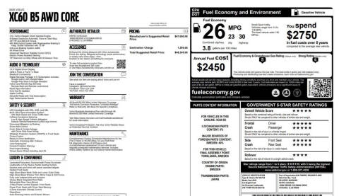 2025 Volvo XC60 B5 Core Dark Theme