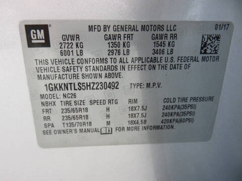 2017 GMC Acadia SLE-2