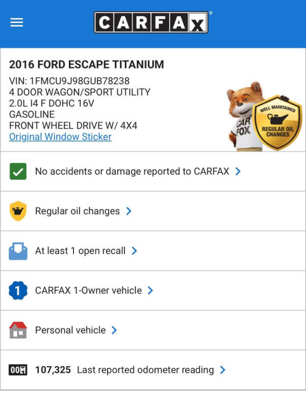 2016 Ford Escape Titanium