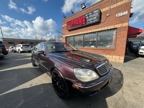 2000 Mercedes-Benz S-Class for sale at Supreme Motor Groups in Detroit MI