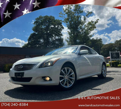 2013 Infiniti G37 Coupe for sale at B & C AUTOMOTIVE SALES in Lincolnton NC