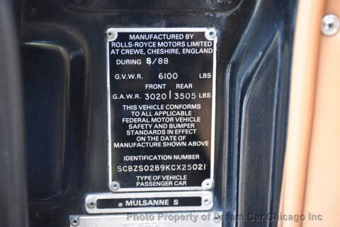 1989 Bentley Mulsanne