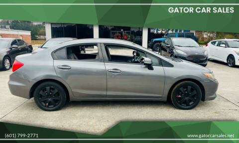 2012 Honda Civic for sale at Gator Car Sales in Picayune MS