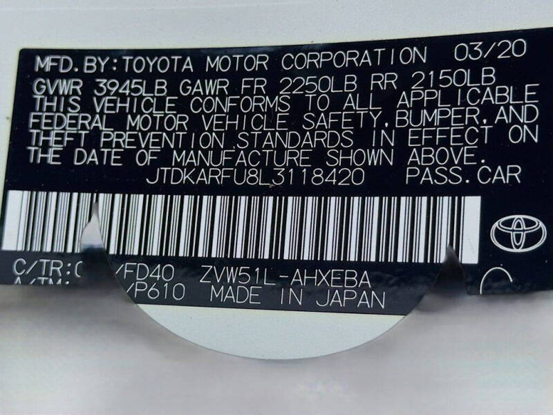 2020 Toyota Prius LE