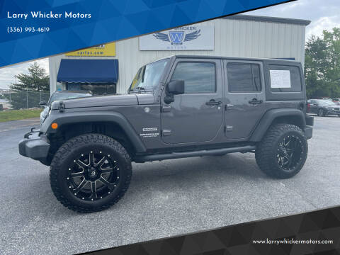 2016 Jeep Wrangler Unlimited for sale at Larry Whicker Motors in Kernersville NC