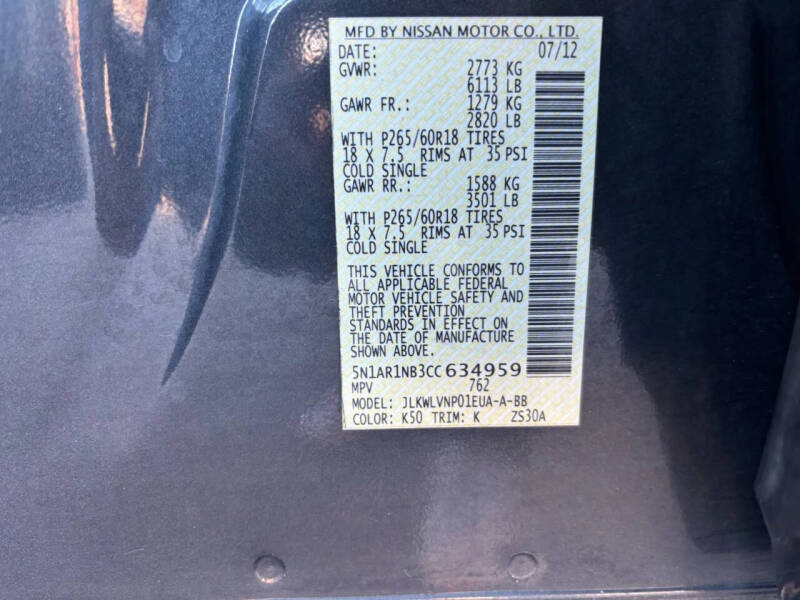 2012 Nissan Pathfinder