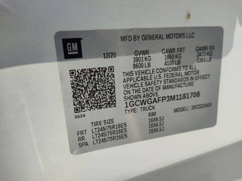 2021 Chevrolet Express 2500