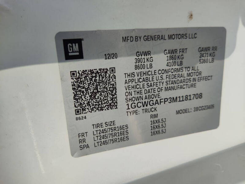 2021 Chevrolet Express 2500