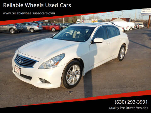 2012 Infiniti G37 Sedan for sale at Reliable Wheels Used Cars in West Chicago IL