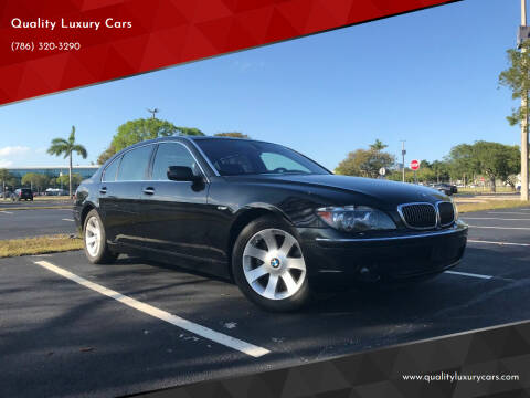 2007 BMW 7 Series for sale at Quality Luxury Cars in North Miami FL