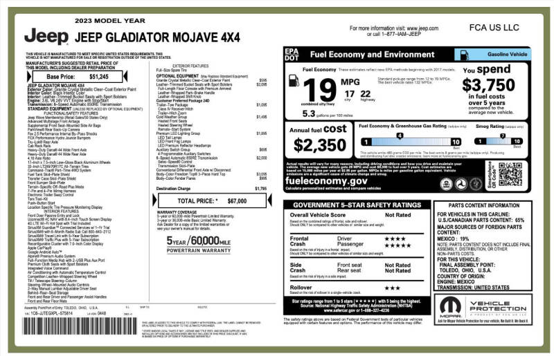 2023 Jeep Gladiator Mojave