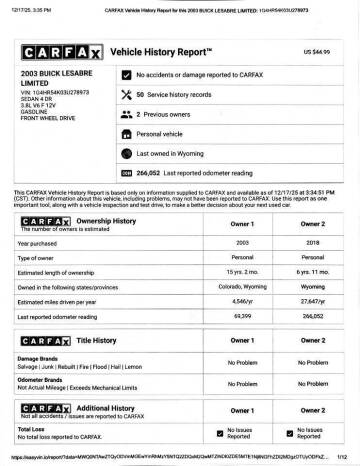 2003 Buick LeSabre Limited