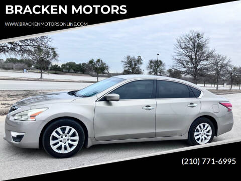 2015 Nissan Altima for sale at BRACKEN MOTORS in San Antonio TX