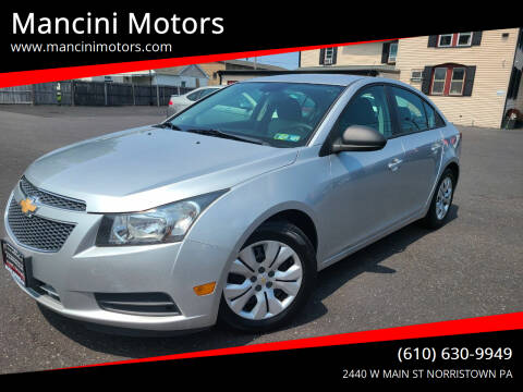 2013 Chevrolet Cruze for sale at Mancini Motors in Norristown PA