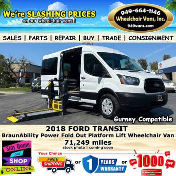 2018 Ford Transit for sale at Wheelchair Vans Inc in Laguna Hills CA