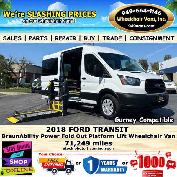 2018 Ford Transit for sale at Wheelchair Vans Inc in Laguna Hills CA
