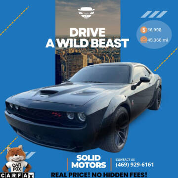 2020 Dodge Challenger for sale at SOLID MOTORS LLC in Garland TX