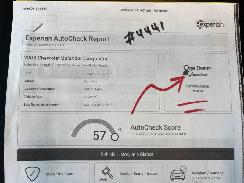 2008 Chevrolet Uplander Cargo