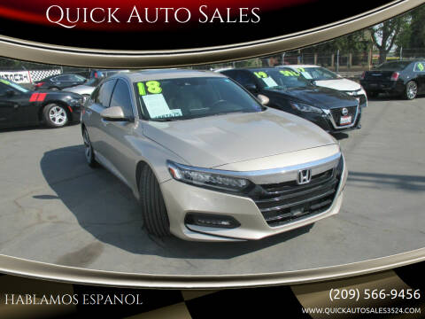 2018 Honda Accord for sale at Quick Auto Sales in Ceres CA