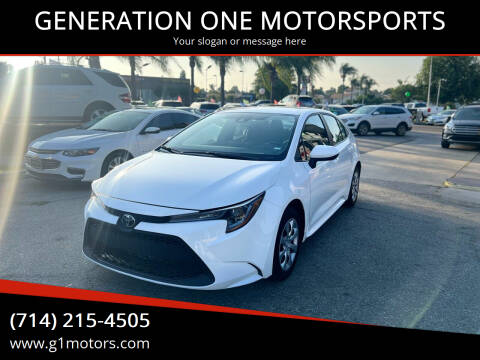 2022 Toyota Corolla for sale at GENERATION ONE MOTORSPORTS in La Habra CA