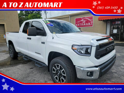 2016 Toyota Tundra for sale at A TO Z  AUTOMART in West Palm Beach FL