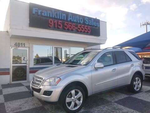 2009 Mercedes-Benz M-Class for sale at Franklin Auto Sales in El Paso TX