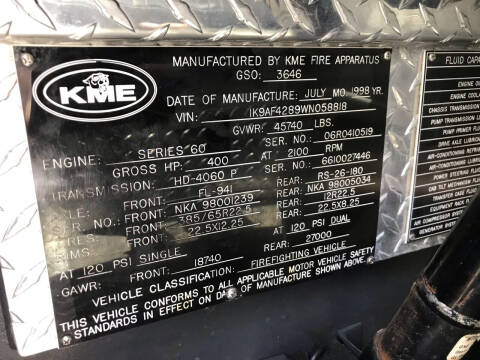 1998 KME Firetruck