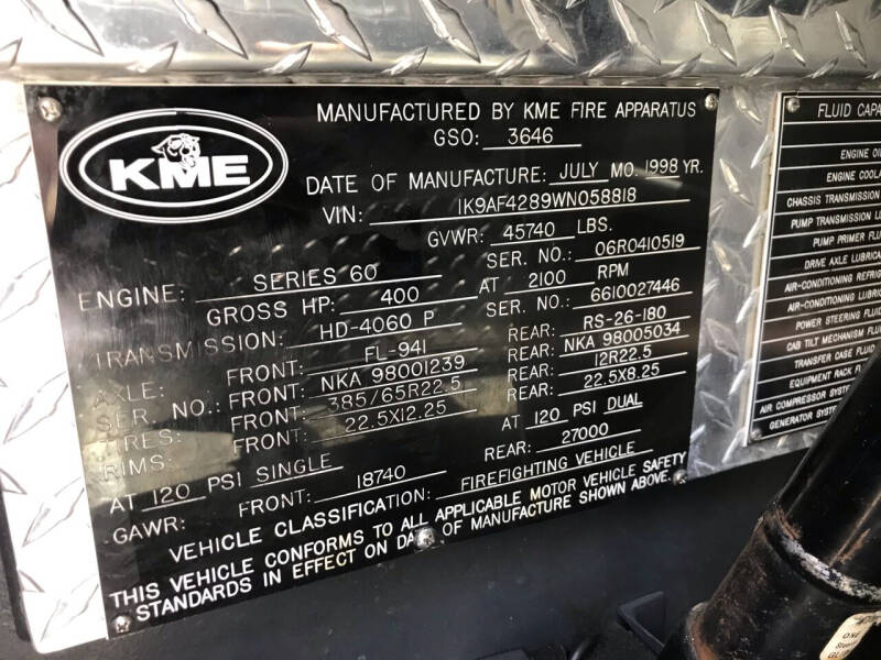1998 KME Firetruck