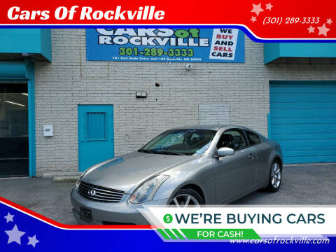 2004 Infiniti G35 for sale at Cars Of Rockville in Rockville MD