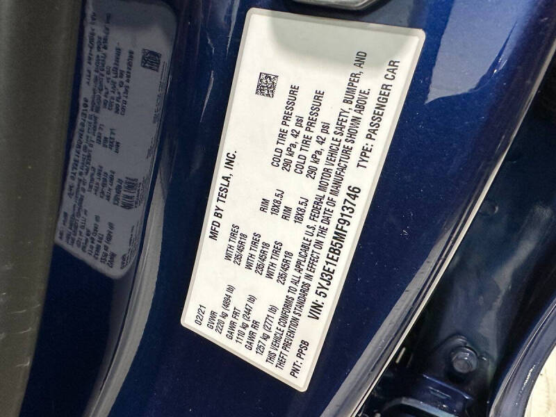 2021 Tesla Model 3 Long Range