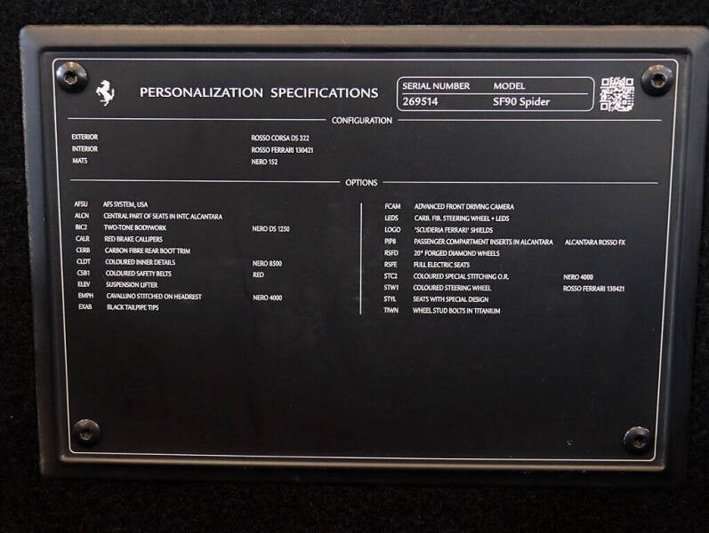 2022 Ferrari SF90 Spider