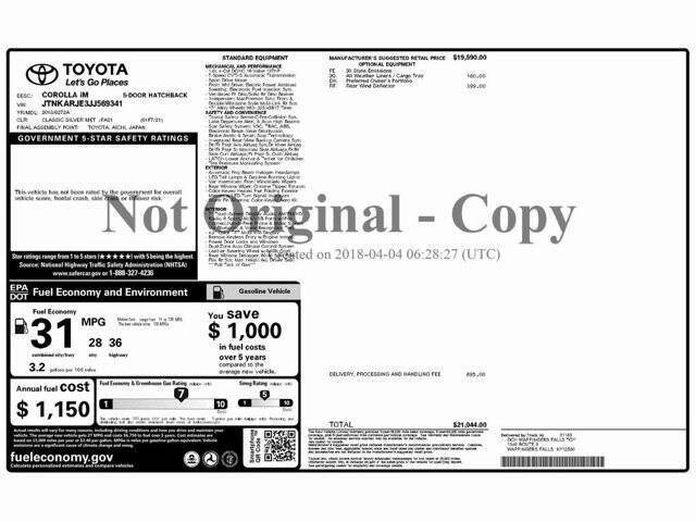 2018 Toyota Corolla iM