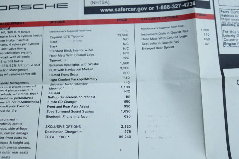 2009 Porsche Cayenne GTS Tiptronic