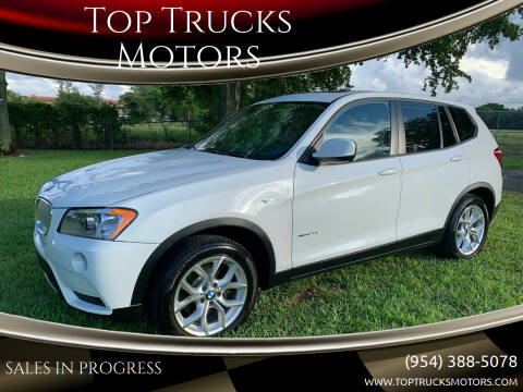 2013 BMW X3 for sale at Top Trucks Motors in Pompano Beach FL