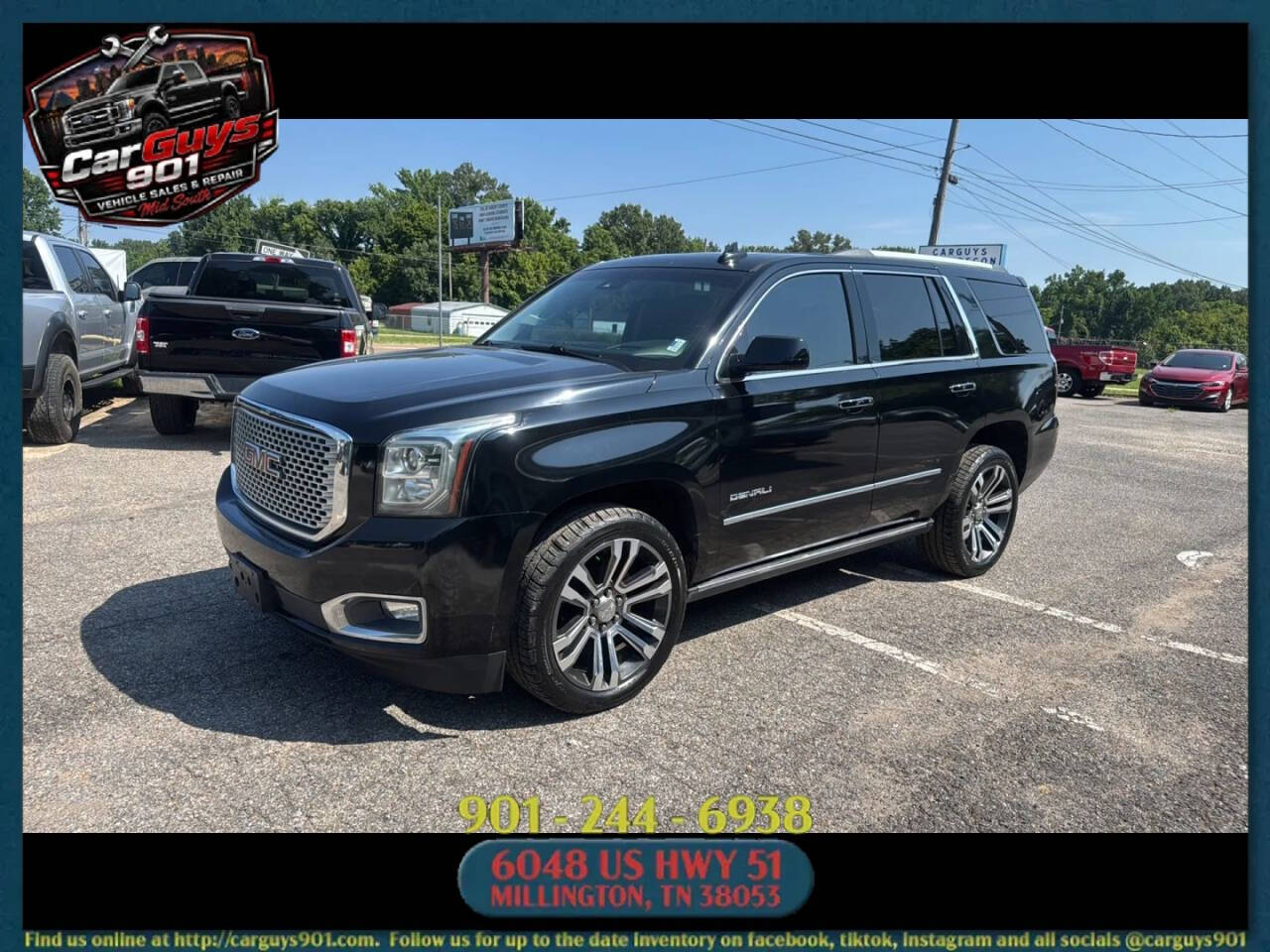 Black 2017 GMC Yukon Denali 4x2 Denali 4dr SUV 2