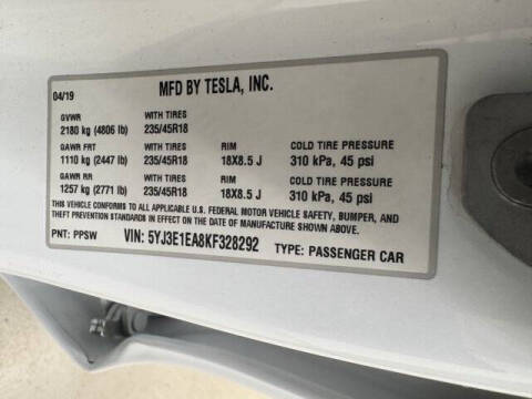 2019 Tesla Model 3 Standard Range Plus