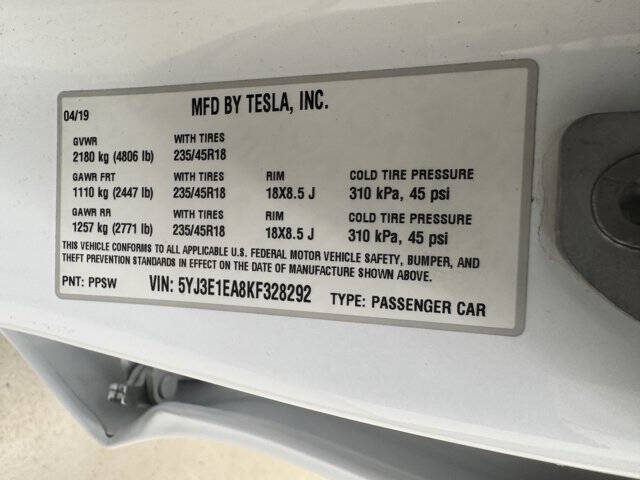 2019 Tesla Model 3 Standard Range Plus