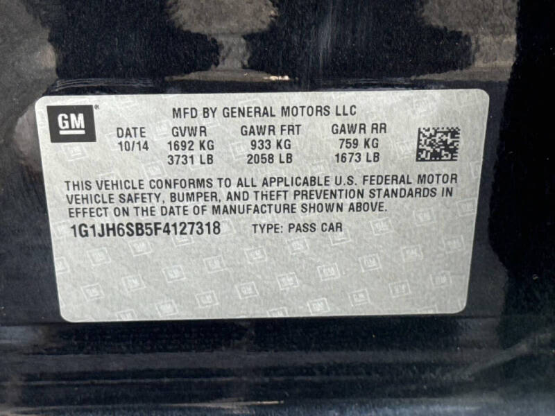 2015 Chevrolet Sonic RS Manual